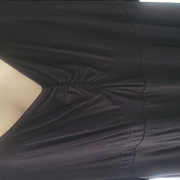 TORRID Solid Black Ponte V-Neck Skater Dress Women's Plus Size 4 Long Casual - Picture 4 of 9